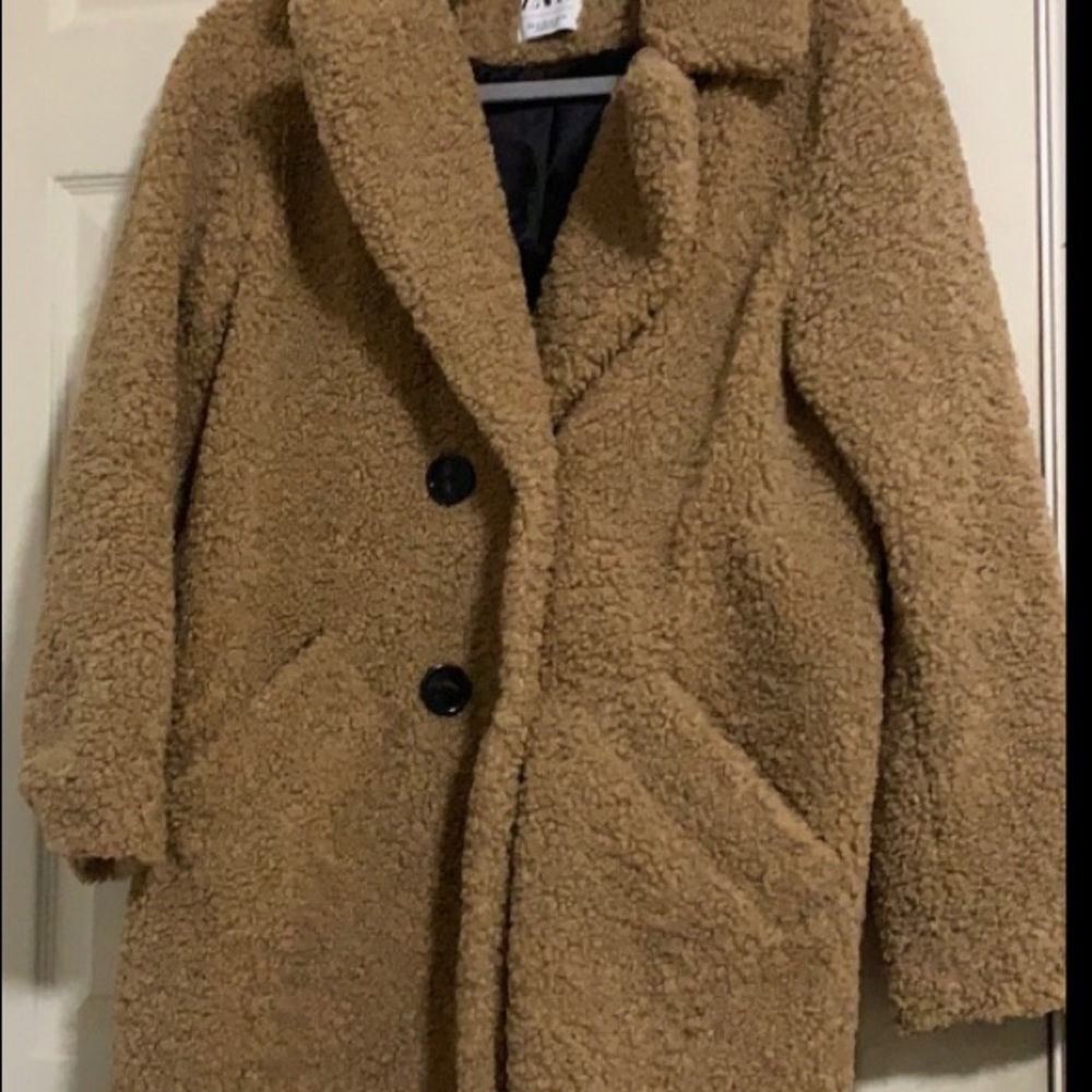 Zara* Faux Fur Teddy Bear Coat * US:XS
